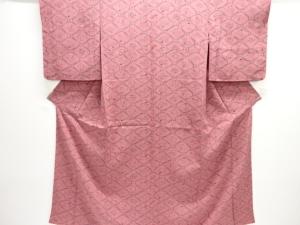 草花模様小紋着物